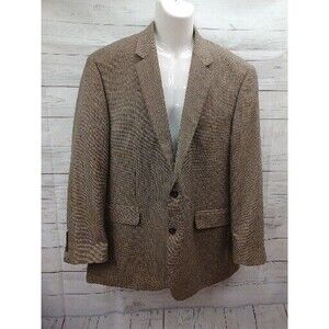 Croft & Barrow Mens Two Button Blazer Poly Blend Sport Coat Jacket Size 44R